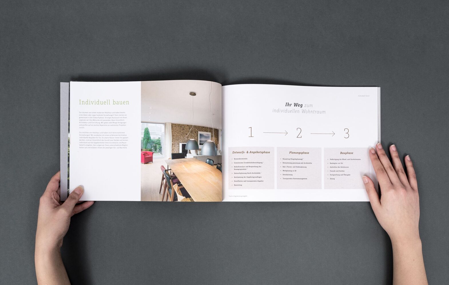 Broschüre – Printdesign für Lebensraum Holz
