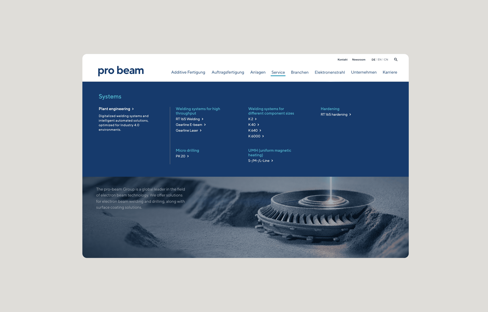 Website – Digital Design für pro-beam