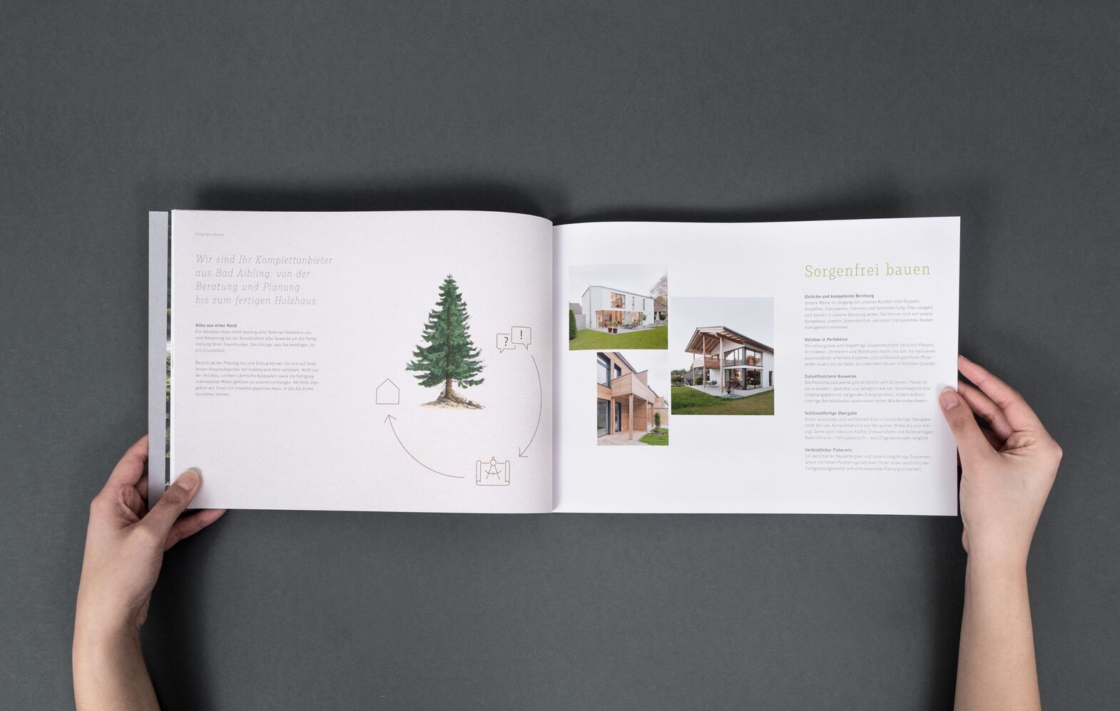 Broschüre – Printdesign für Lebensraum Holz