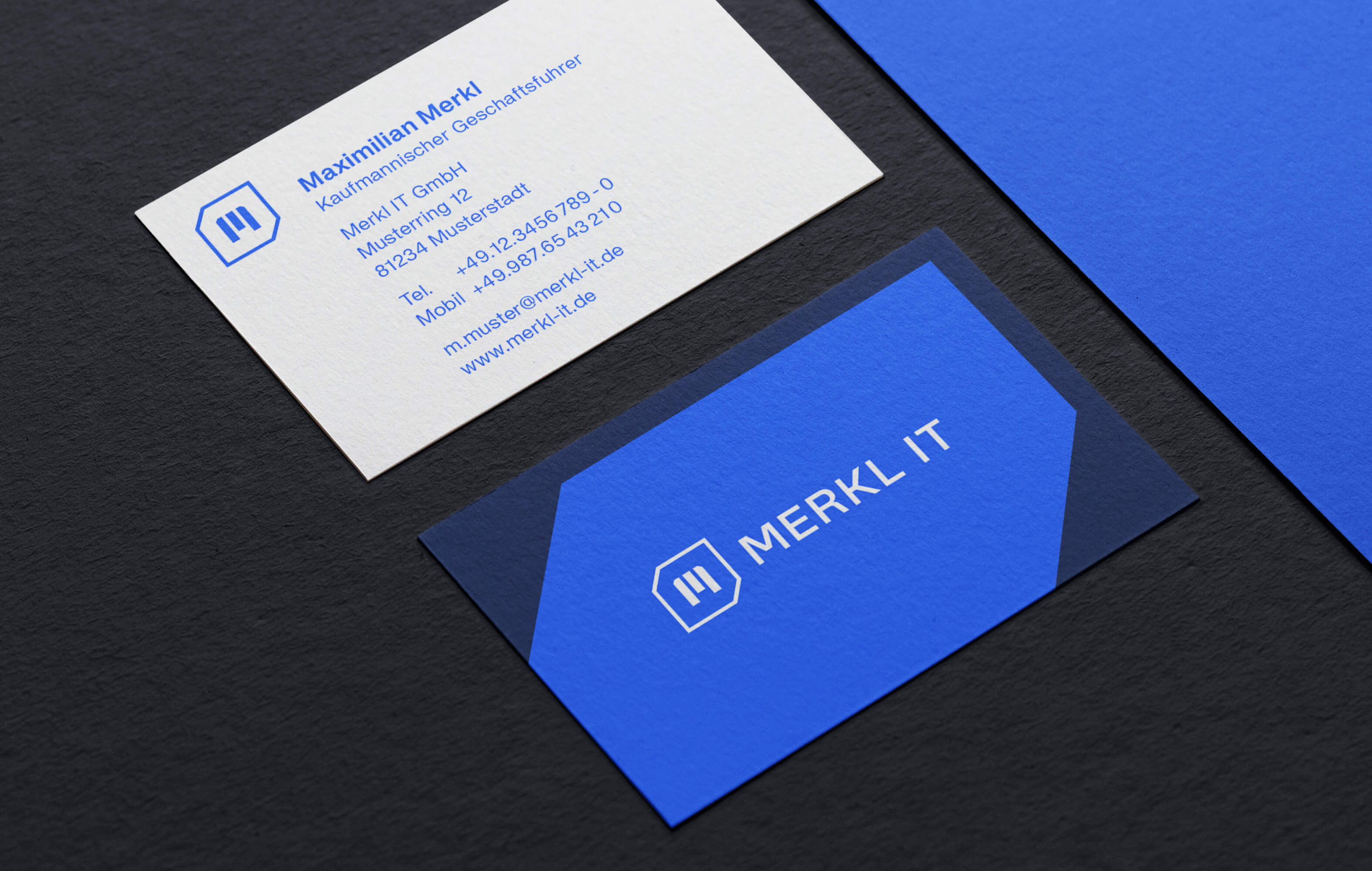 Merkl IT Relaunch Geschäftsausstattung Visitenkarten
